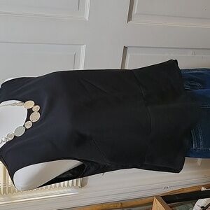 BCBG MaxAzria Womens Elegant Black Babydoll Top Size M Cocktail, Holiday